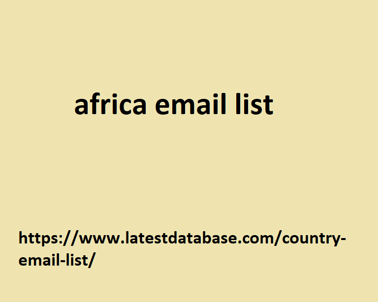 africa email list
