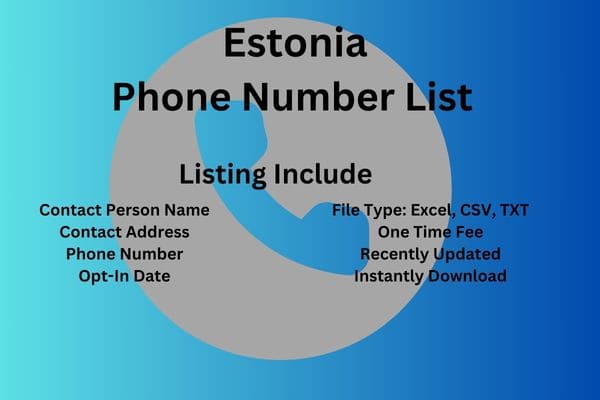 Estonia phone number list