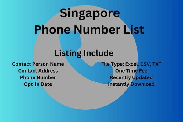 Singapore phone number list