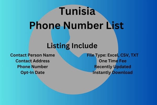 Tunisia phone number list